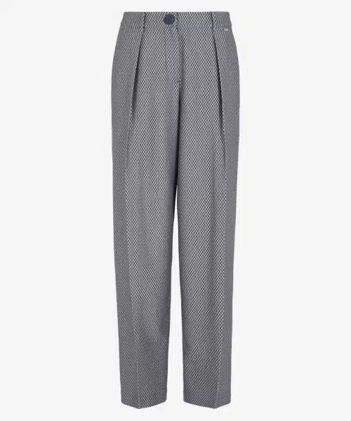 Armani Exchange Trousers with pleats in jacquard fabric