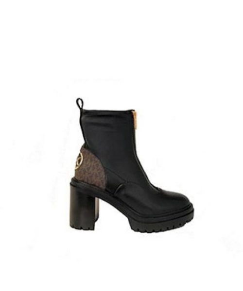 MICHAEL KORS Cyrus Zip Black Brown Bootie