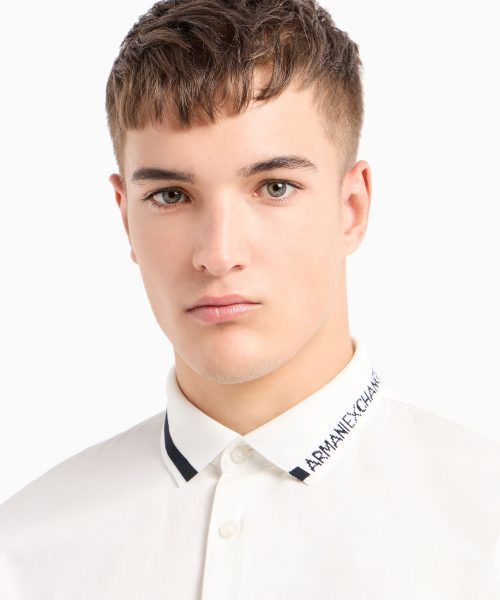 ARMANI EXCHANGE shirt collar logo