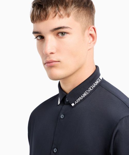 ARMANI EXCHANGE shirt collar logo