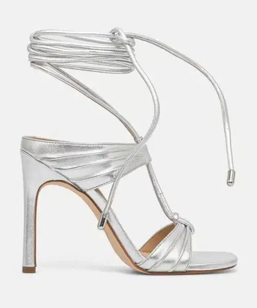 Michael Kors Gabriella Metallic Leather Lace-Up Sandal