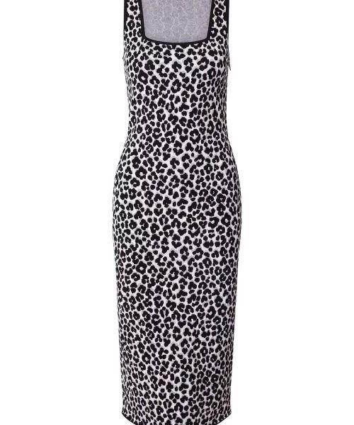 MICHAEL KORS Leopard Jacquard Knit Dress