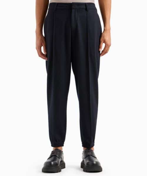 Armani Exchange WOOL BLEND PLEATED TROUSERS 6DZP32ZN5QZ