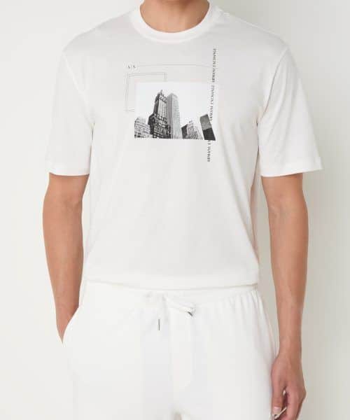 Armani Exchange Skyline T Shirt White