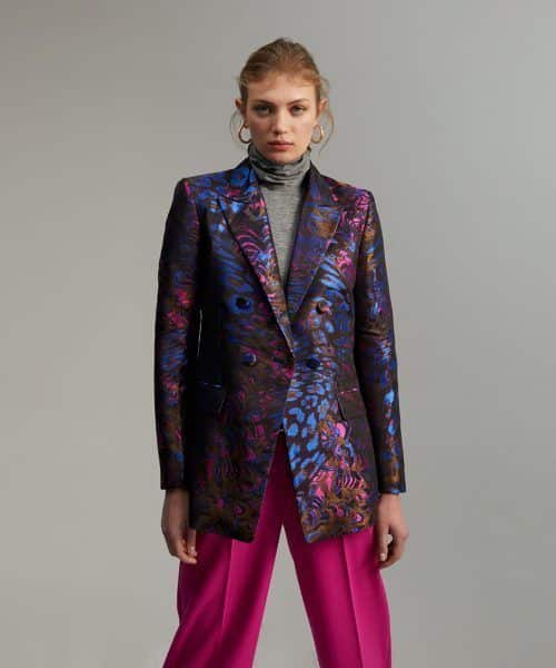 LOLA CASADEMUNT Printed jacquard blazer