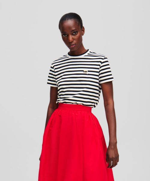 KARL LAGERFELD IKON STRIPE BOXY T-SHIRT