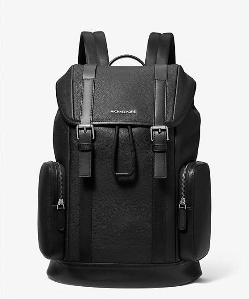 MICHAEL KORS Hudson Pebbled Leather Backpack