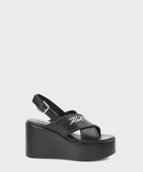 Karl Lagerfeld Whipstich Kross Strap Wendy - Black