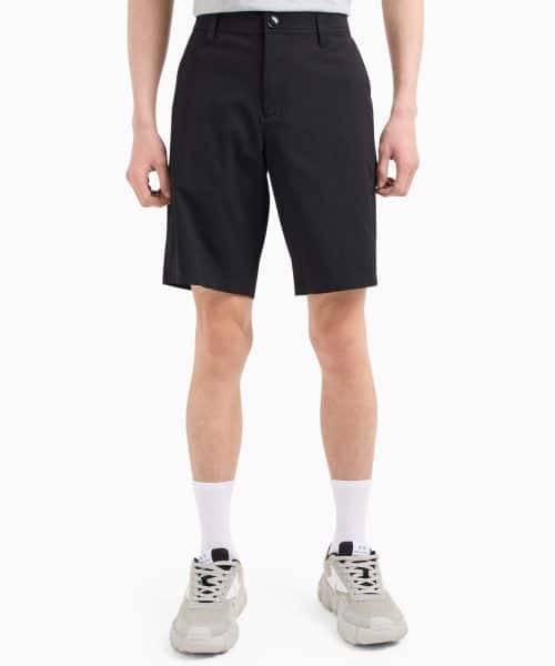 ARMANI EXCHANGE shorts in stretch gabardine