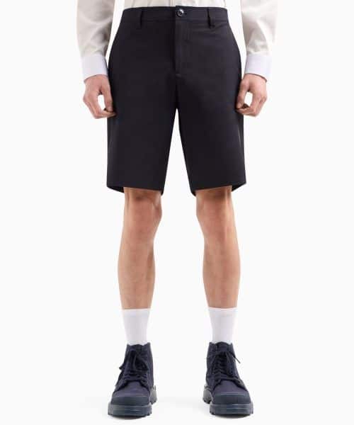 ARMANI EXCHANGE shorts in stretch gabardine