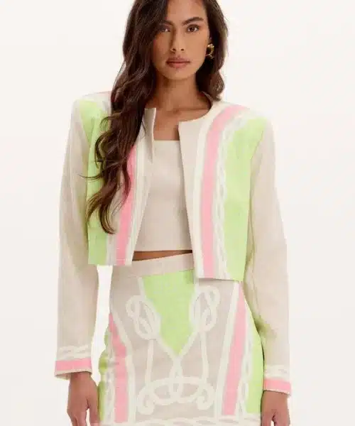 LANCA PERFUME Short Jacket with Localized Print
