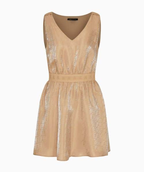 ARMANI EXCHANGE Flared dress in fabric with allover logo