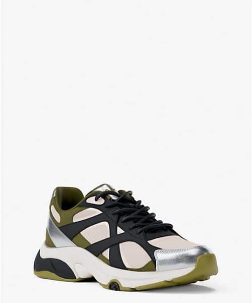 MICHAEL KORS Leo Mixed-Media Trainer