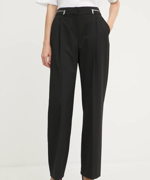 KARL LAGERFELD TAILORED WAIST ZIP PANTS