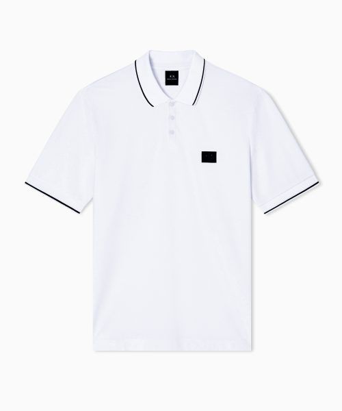 ARMANI EXCHANGE Regular fit polo shirt with contrasting profiles