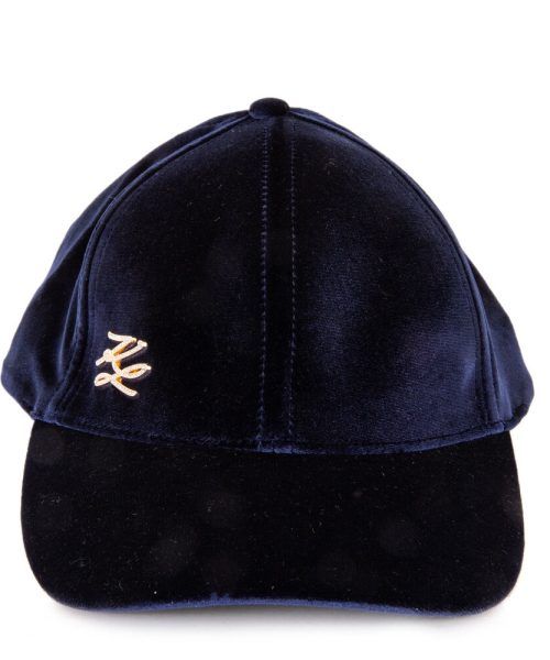 KARL LAGERFELD  K/AUTOGRAPH PIN VELVET CAP