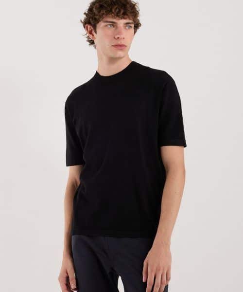 ARMANI EXCHANGE  Short-sleeved knit t-shirt | Black