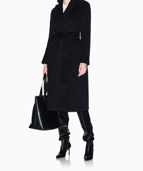 ARMANI EXCHANGE long coat in wool blend