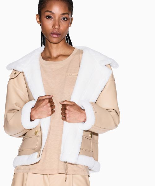 ARMANI EXCHANGE  Short Faux Shearling Jacket