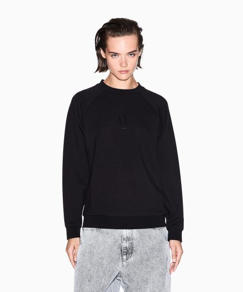 ARMANI EXCHANGE  Glitter Logo Crewneck Sweatshirt