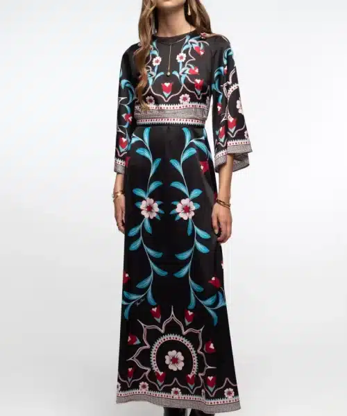 PEACE+CHAOS GARLAND LONG DRESS JACQUARD