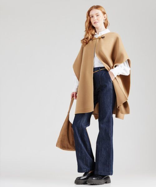 MICHAEL KORS Double Face Wool Blend Cape