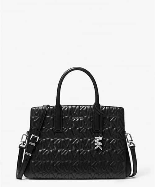 MICHAEL KORS Laila Medium Logo Embossed Satchel