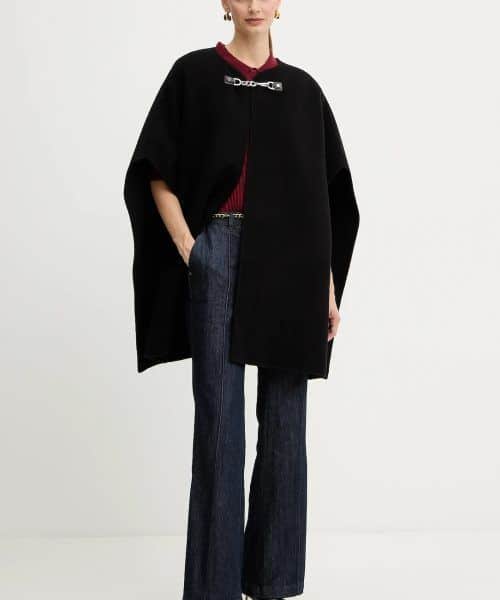 MICHAEL KORS Double Face Wool Blend Cape