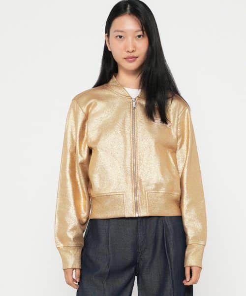 KARL LAGERFELD  COATED SIGNATURE ZIP UP