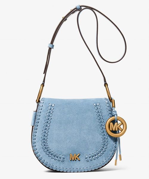 MICHAEL KORS Josie Medium Whipstitched Suede Saddle Bag