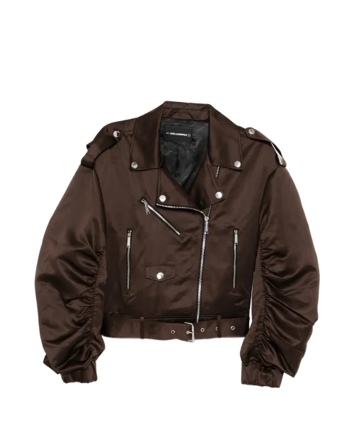 KARL LAGERFELD  BIKER SATIN BOMBER