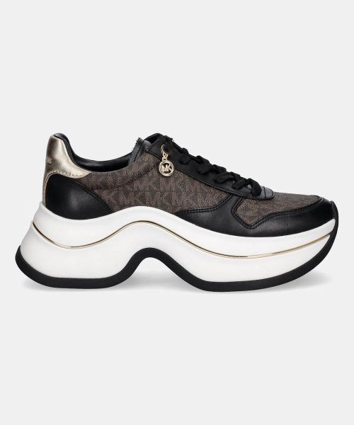 MICHAEL KORS Arla Leather and Suede Trainer