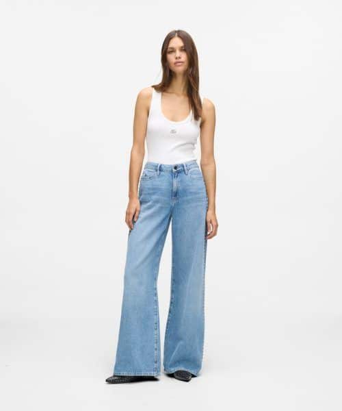 KARL LAGERFELD  STUD DETAIL DENIM PANTS