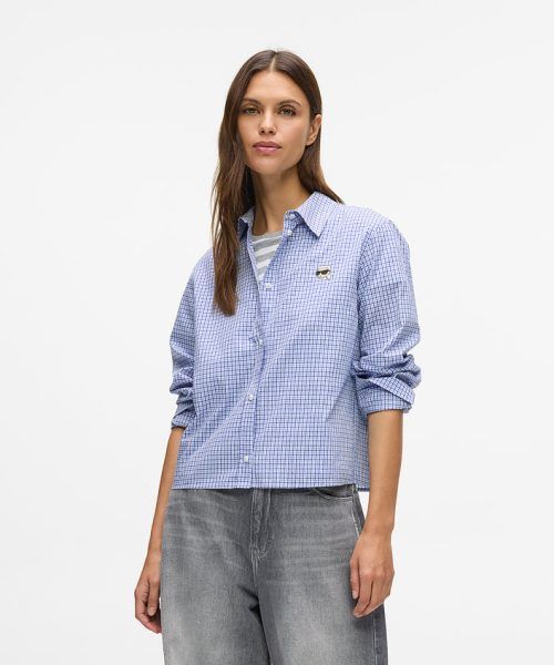 KARL LAGERFELD  IKON CHECK BLOUSE