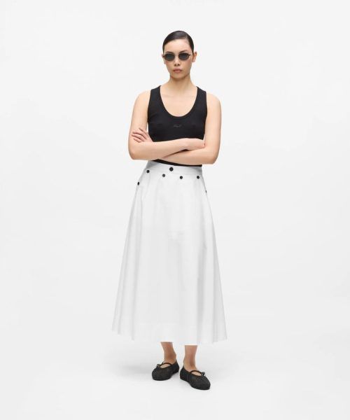 KARL LAGERFELD POPLIN SKIRT