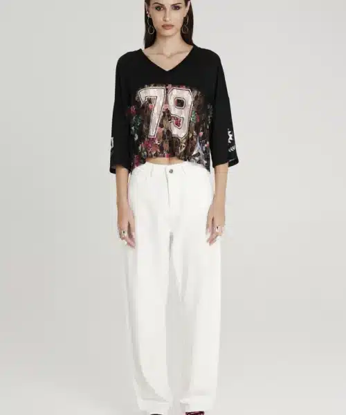 PEACE+CHAOS FLOWERCORE TOP-LACE