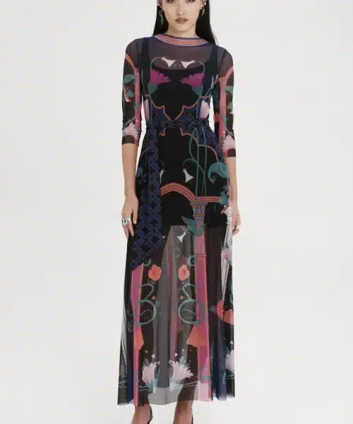 PEACE+CHAOS EPOQUE LONG DRESS -MESH