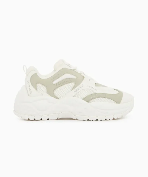 ARMANI EXCHANGE GREEN-WHITE SNEAKER