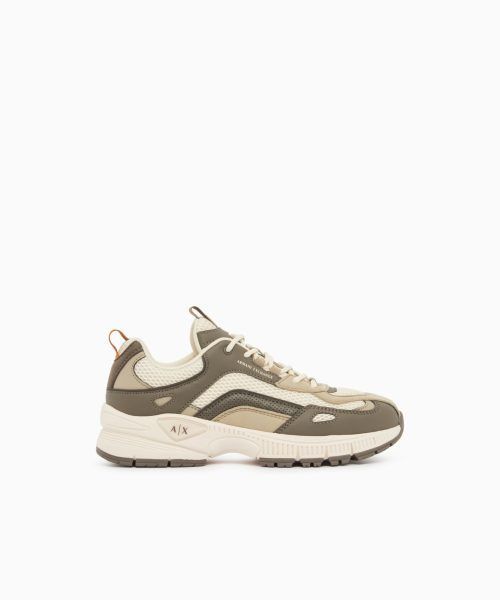 ARMANI EXCHANGE Urban Luxe Sneakers Mixed Suede and Air Mesh
