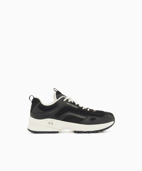 ARMANI EXCHANGE Urban Luxe Sneakers Mixed Suede and Air Mesh