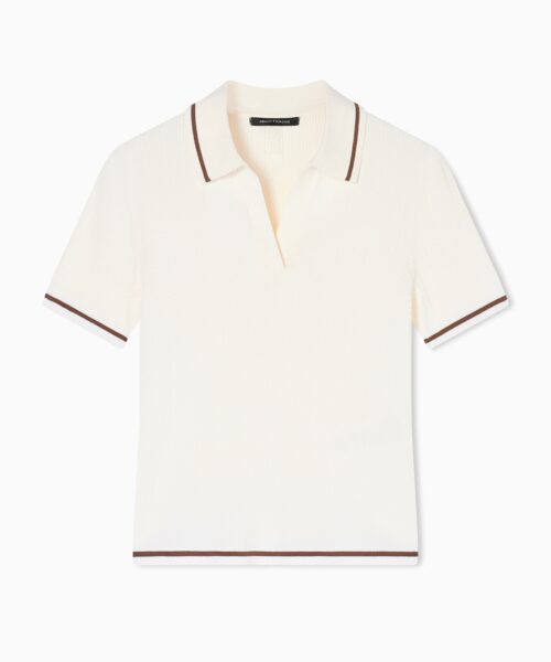 ARMANI EXCHANGE  πλεκτό πόλο μπλουζάκι V