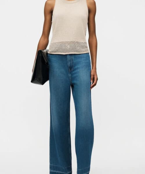 KARL LAGERFELD CROCHET KNIT TOP