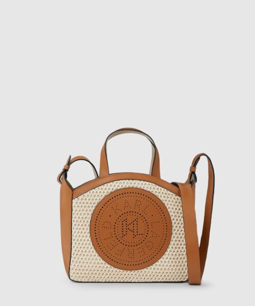 KARL LAGERFELD K/CIRCLE SM TOTE RAFFIA MESH