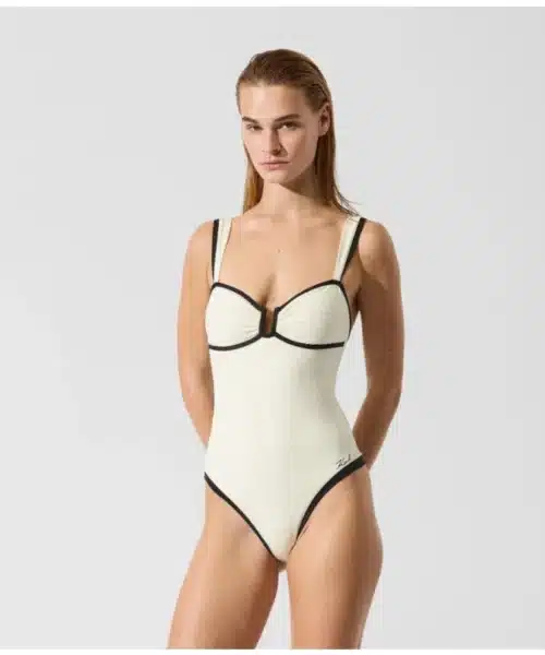KARL LAGERFELD  SIGNATURE CHEEKY SWIMSUIT