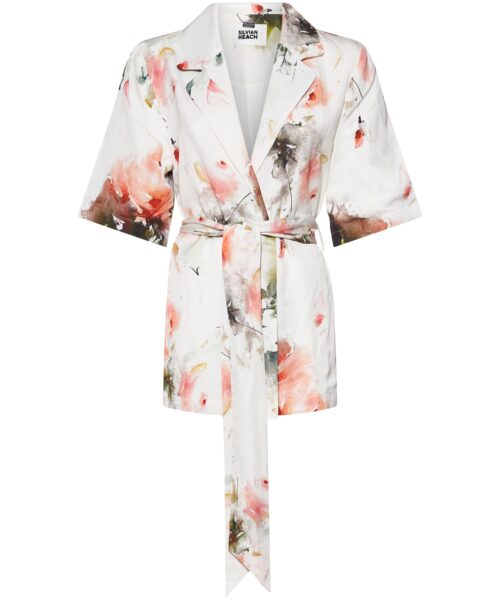 Silvian HeaCH JACKET  WATERCOLORED FLOWERS