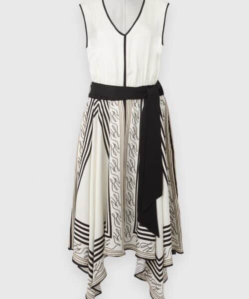 KARL LAGERFELD SCARF PRINT DRESS
