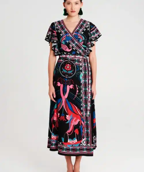 PEACE+CHAOS COSMOLOGY WRAP LONG DRESS